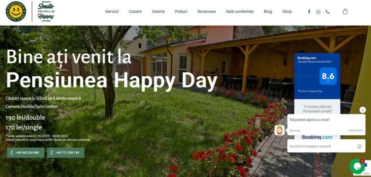 Creare site web pentru servicii turistice